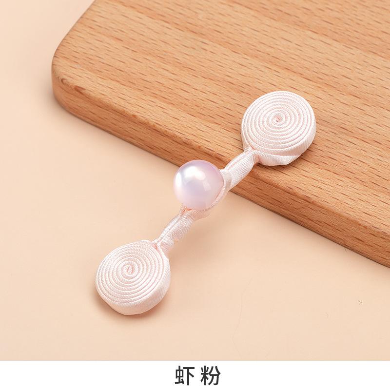 5 Pcs Cheongsam Tray Buckle a Word Buckle Hanfu Tang Suit Button Accessories Chinese Handmade Button Clothing Bead Decorative