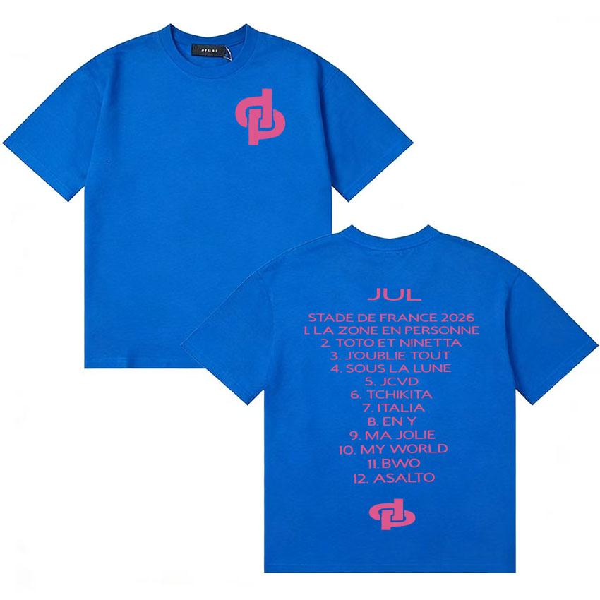 France Rapper Jul 2026 Tour Songs List Tshirts Unisex Women Summer Fashion Oversized Tshirt Cotton Shortsleeved Casual T Shirt
