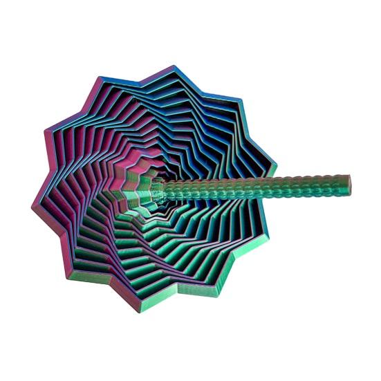 

Expanded Sensory Fidget Star 3D Printed Spinning Tower Fidget Toy Flexible Spiral Star with Handle for Stress Relief Office Desk Accessory S L