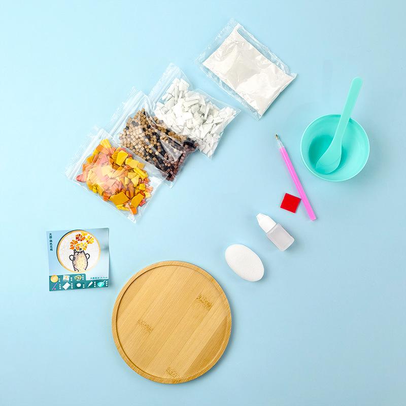 DIY Large Mosaic Coaster Kit: Creative Glass Sticker Pack for Adults & Kids