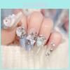 Cute Cartoon Style Fake Nail Art Sticker Handmade For Ladies U18