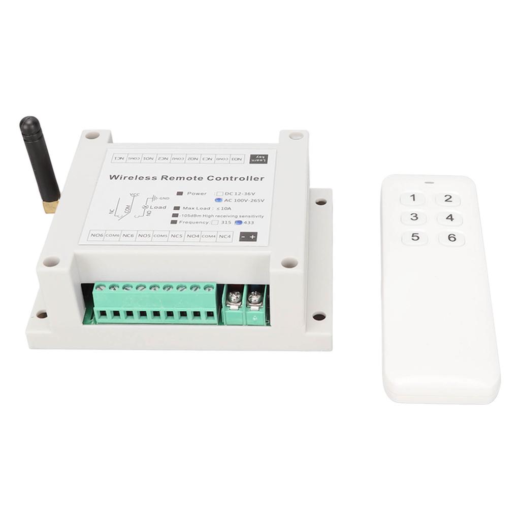 Remote Control Module 6 Channel Relay Controller Board 43300CMHz AC