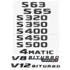 ABS Black 3D Car Letters Stickers For Mercedes S63 S65 AMG S320 S350 S400 S450 S500 W222 W221 V12 V8 Biturbo Emblem Accessories