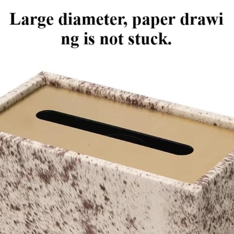 Tragbare Taschentuchboxen Luxuriöse Taschentuchboxen Nordische Ledertextur Taschentuchbox Ästhetisches Wohnzimmer Couchtisch-Dekoration