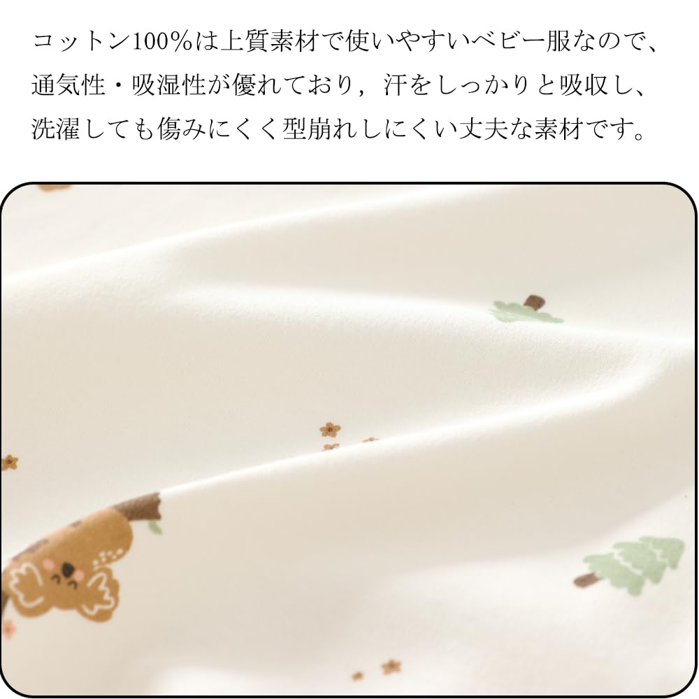 Baby nest 100% Cotton Baby Rompers, Newborn Underwear, 100% Cotton Swaddles, Baby Shower Gift, Set of 2, Elephant Design, Size 66, 3-6 Months