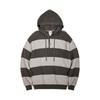Madden Parka American Casual Contrast Color Stripes Hooded Knitwear Preppy Style Sweater Loose Pullover Sweatershirt Men's Autumn