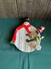 2025 Christmas Snowman Plate 3D Painted Ceramic Candy Dessert Cake Dish for Merry Christmas Gifts Holiady Plate