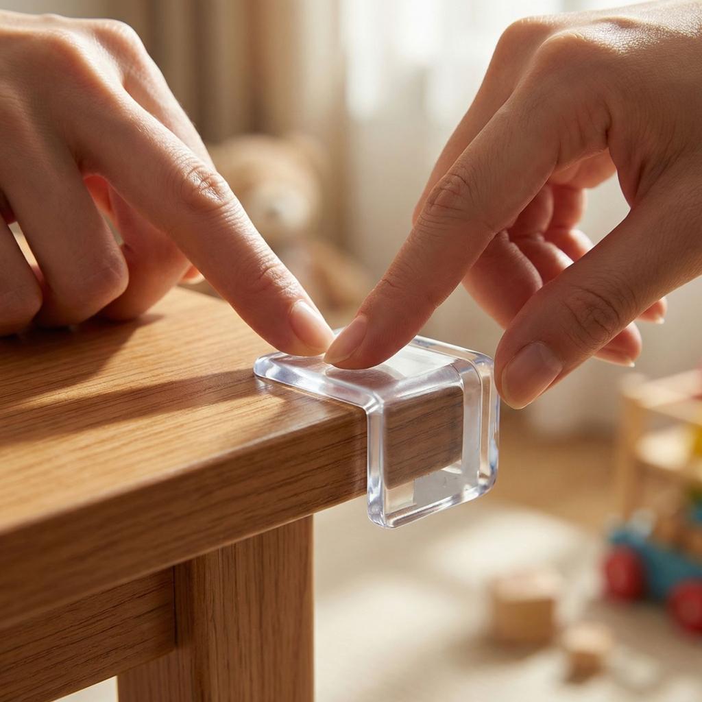 Silicone Transparent Corner Sticker Table Corner -Collision Strip 10PCS