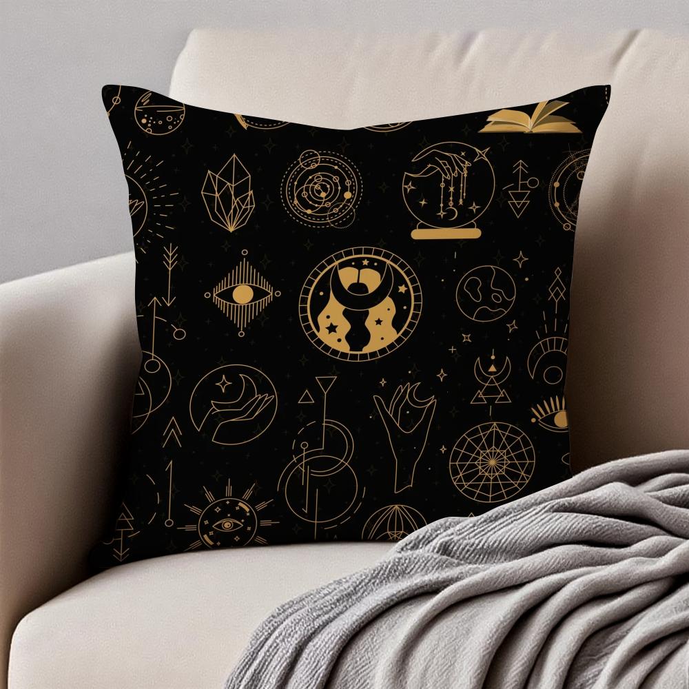 Festive Religious EEid alFitr Cushion Cover Pillowcase Antidustmite Invisible Zipper Short Plush Sofa Cushion