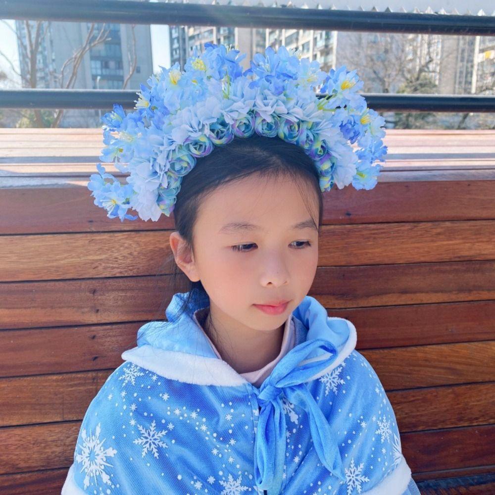 

Cloth Hanfu Silk Flower Hair Hoop Headdress Women Hair Bands Photograph фиолетовый