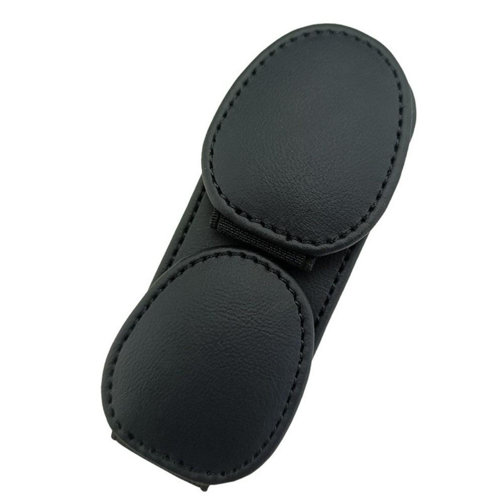 Double Clip Car Sunglasses Frame PU Leather Eyeglasses Storage Clip Ticket Card Clip  Truck