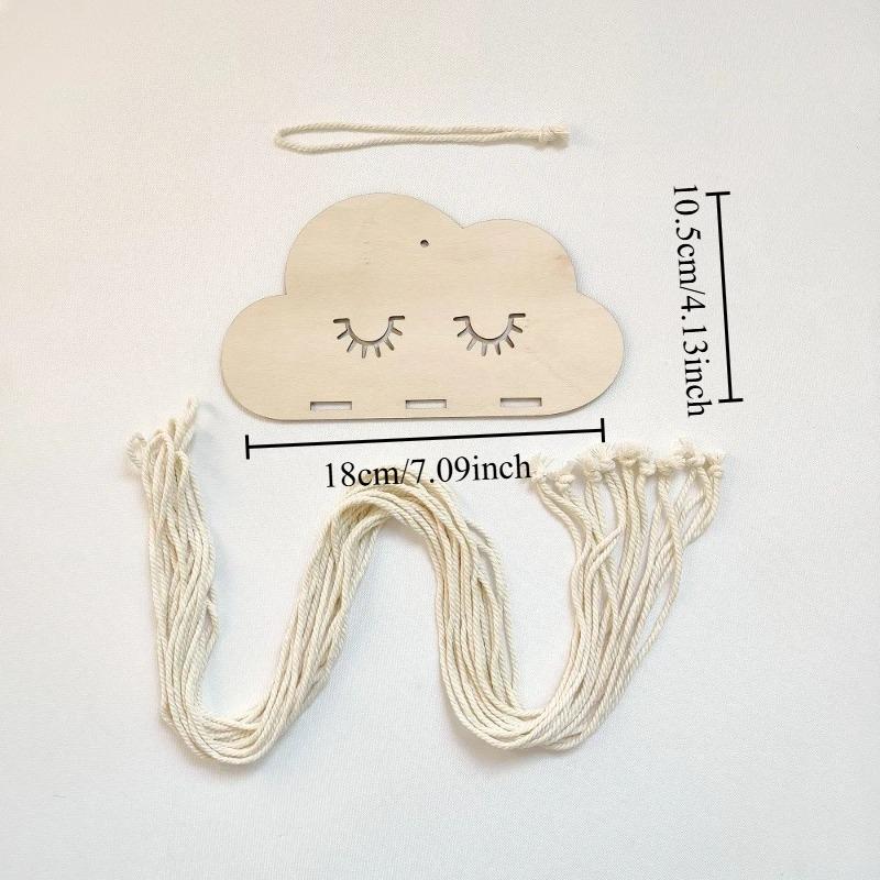 

Макраме-органайзер для заколок в форме облака, настенный, для хранения аксессуаров для волос, для детской комнаты и спальни девочек