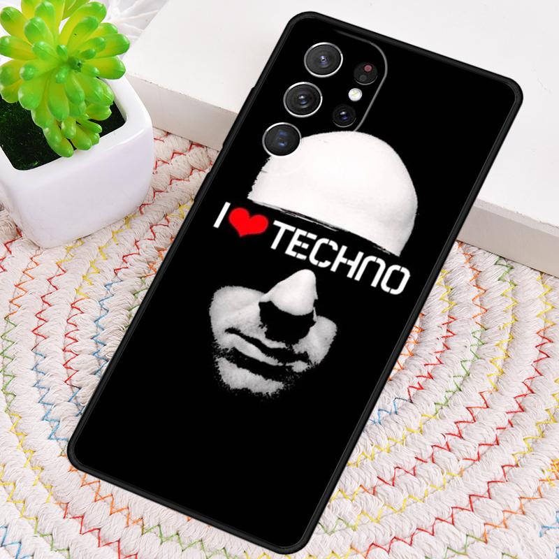 Love Techno Music Quotes soft Silicone Phone Case For Samsung Galaxy note 10 pro S26 S25 S24 S23 S22 S21 Plus Ultra Capa Cover