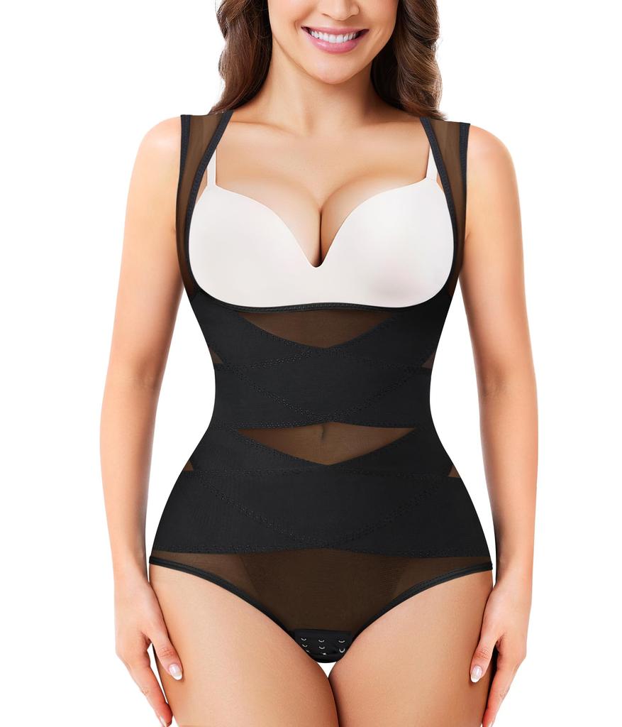 Women Full Body Shaperwear Faja Reductoras Bodysuits Slimming Body Shaper Tummy Control Underwear Open Bust Corset Postpartum Waist Trainer