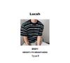 2024 Korean Striped Casual Loose-Fit Knit Crew Neck T-Shirt for Men