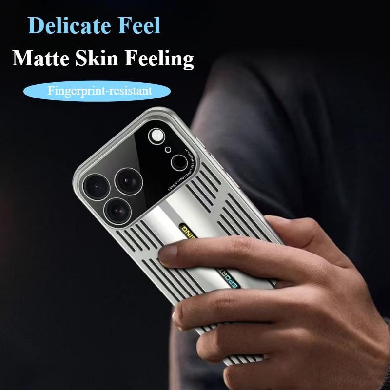 Luxury Knife-edge Cooling Phone Case For IPhone 17 16 15 14 13 12 Pro Max Electroplated Full-Coverage Phone Case For IPhone 17 Air Back Cover