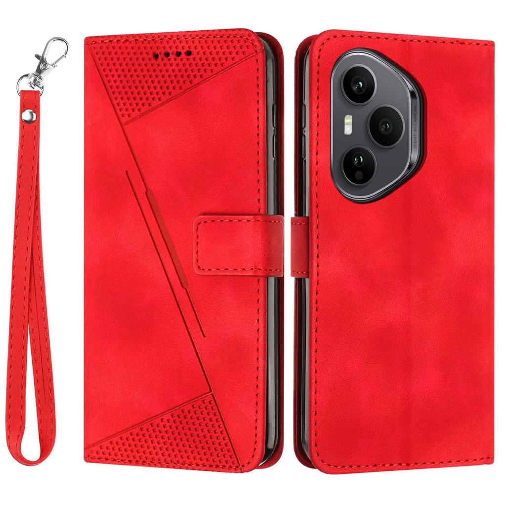 Leather Case for Honor 400 Pro 5G (Global) Imprinted Triangle Phone Cover
