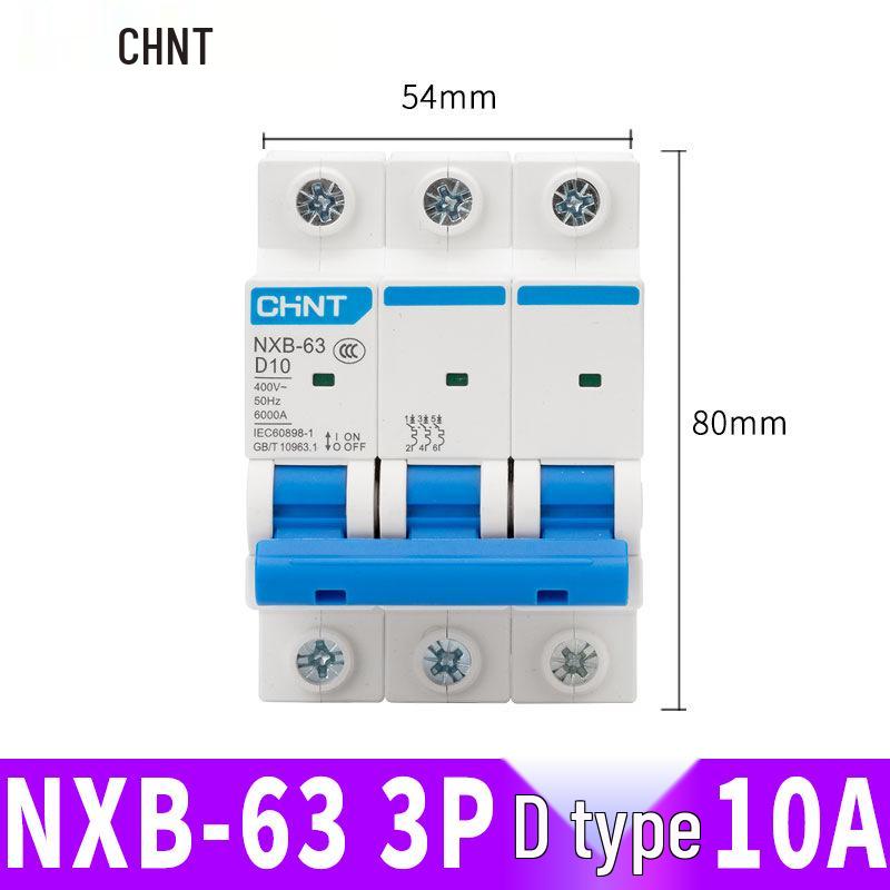 Chint NXB Air Switch Circuit Breaker: 1P, 2P, 3P, 4P Household Type D Three-Phase Disconnector 380V.