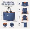 Reversible Travel Tote Bag Large Capacity Foldable Carry On Duffle Bag Canvas Shoulder Luggage Packing Bag for Women Men