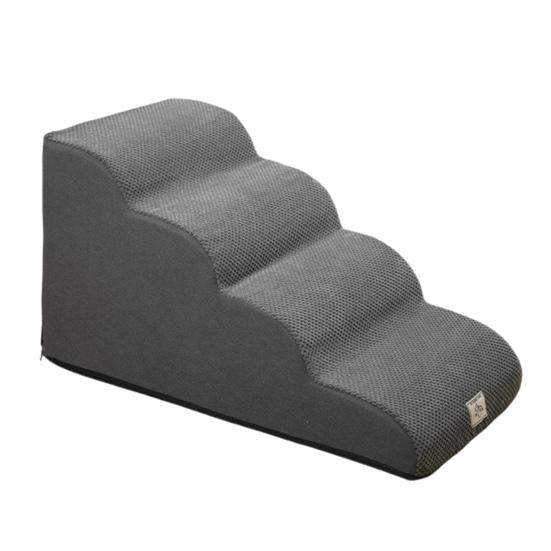 Dog Stairs for Small Dogs Curved Dog Steps Indoor Puppy Older Pets Ramp with Washable Cover Non-Slip Bottom Stairs for Puppies Medium Pets