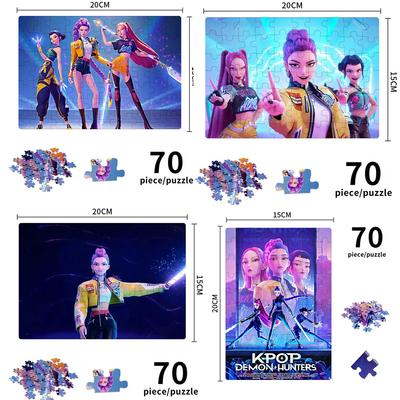 NEW Demon Hunters Jigsaw Puzzle Board Game Rumi Mira Zoey Huntrix Character Puzzle Collectible Decor Children Toys Gifs