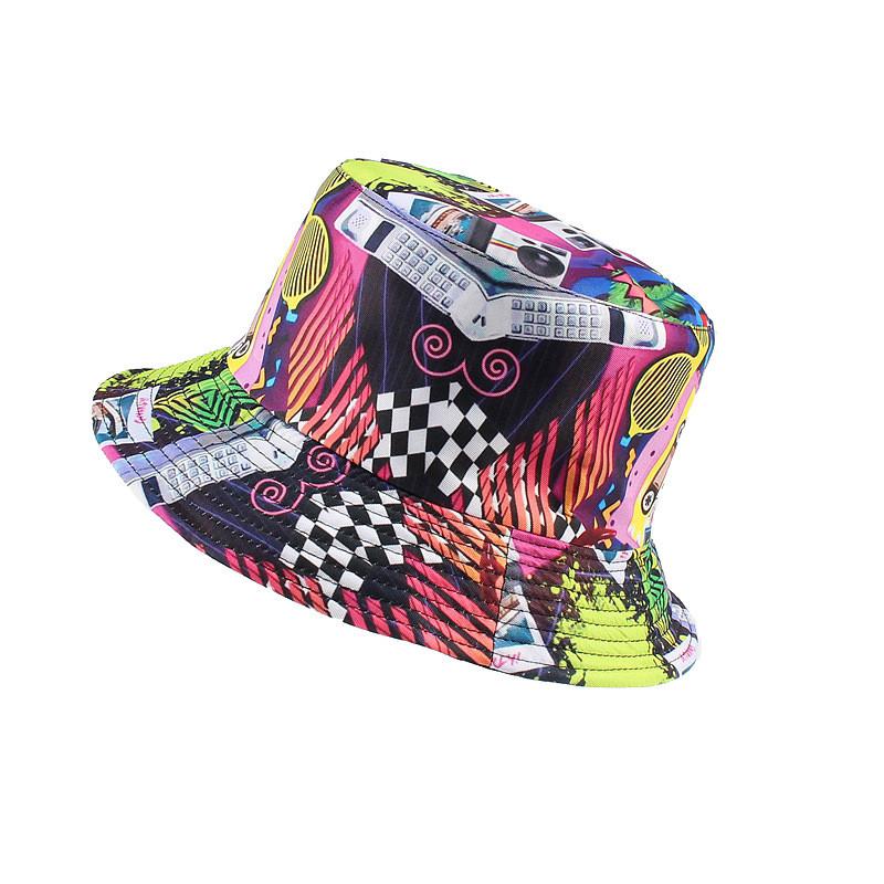 Classic Tape Design Wide Brim Fisherman Hat With Uv Sunblock For Hiking And Outdoors