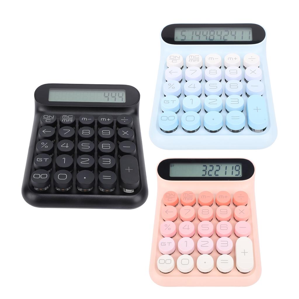 Mechanical Switch Calculator LCD Display 24 Keys Automatic Sleep Desktop Calculators for Business Of
