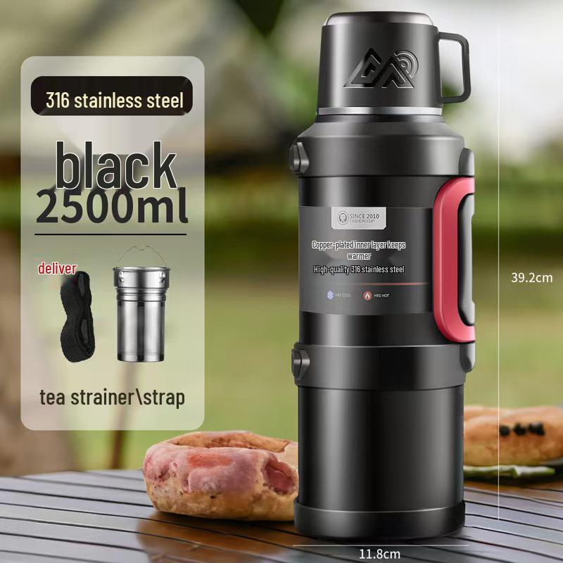 316 Large Capacity Outdoor Stainless Steel Insulated Sports Teapot and Water Cup