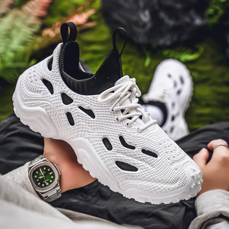 New Fashion Casual Men's Lace-up Sandals Large Size Summer Thick Sole Increase Breathable Non-slip Wading Beach Sandals