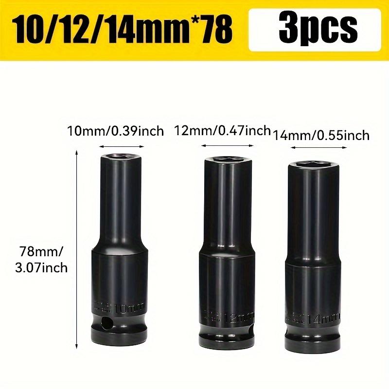 3pcs Set Auto Repair Tools Deep Air Impact Socket For Torque Wrench Ratchet Socket Wrench Magic Handle Multifunctional Handheld