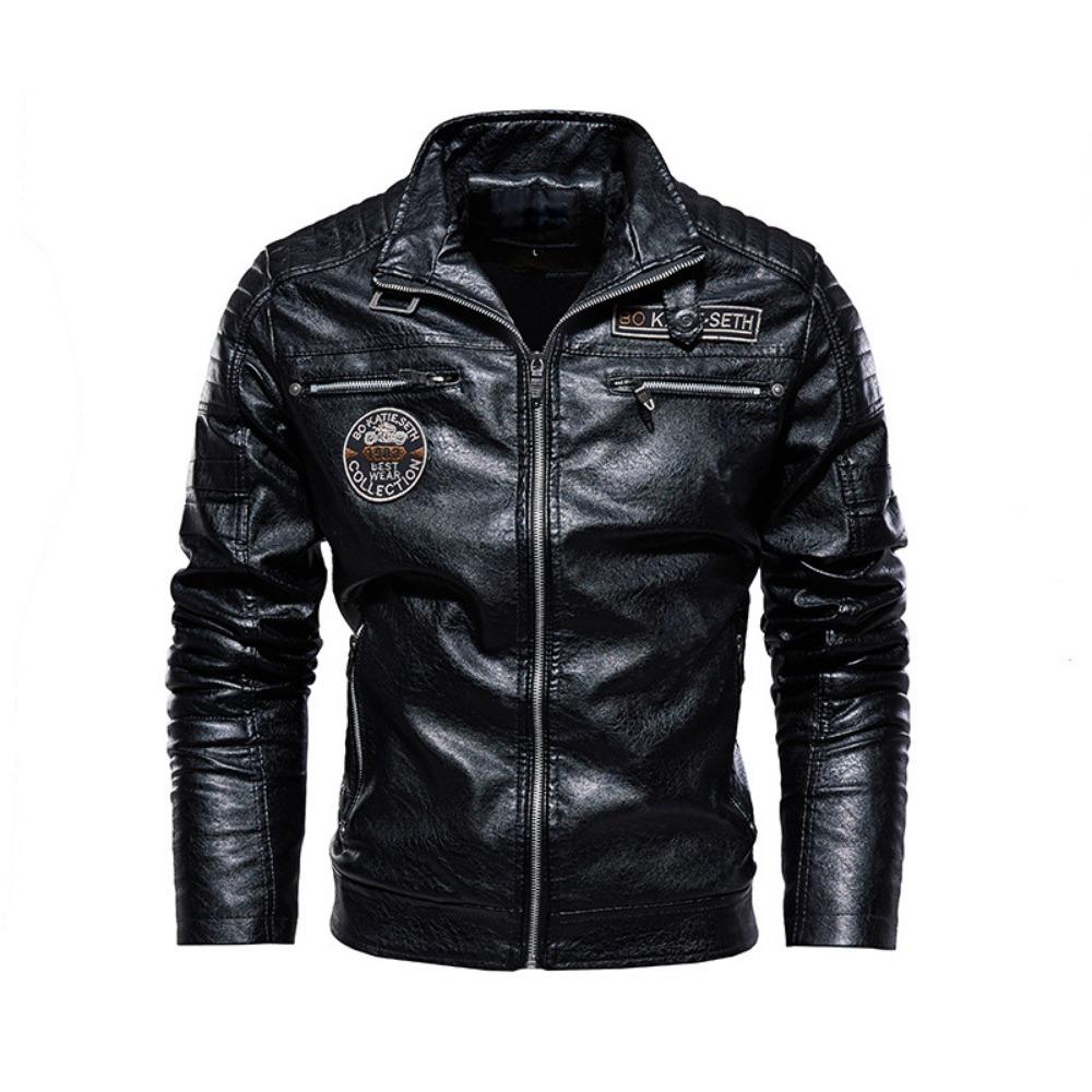 Men's Leather Jacket, Pu Leather Jacket, Motorcycle Jacket, Plus Velvet Leather Jacket, Men's Jacket
