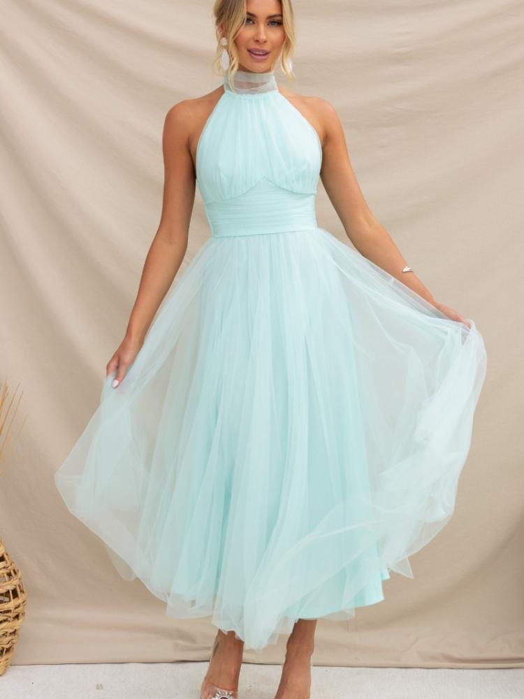 

Элегантное шифоновое макси-платье с открытыми плечами в нескольких цветах M