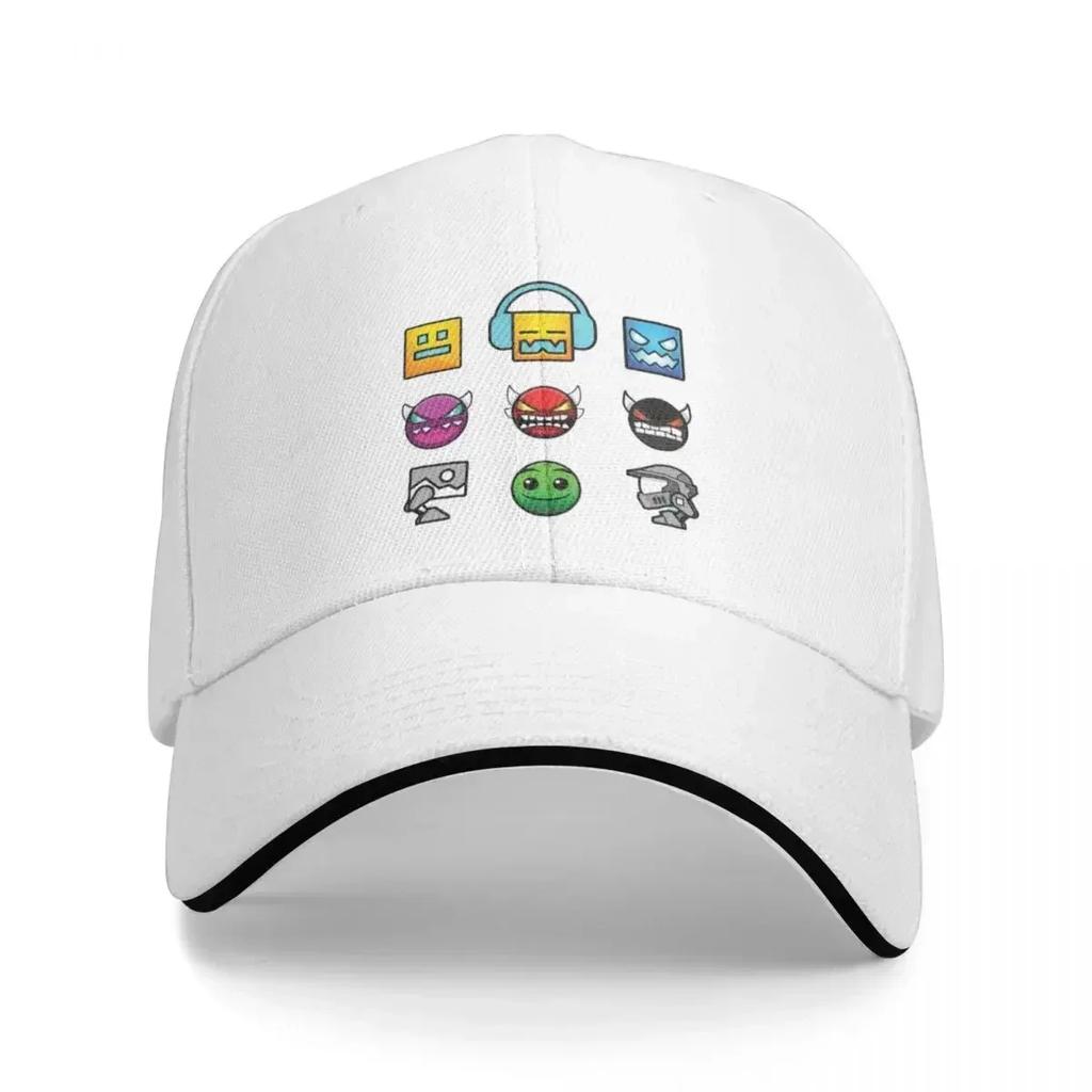 Geometry Dash Baseballkappe Geburtstag Teeparty Hut Sonnenhut Damen Strand Herren