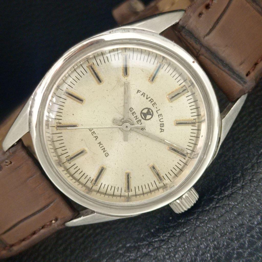 FAVRE LEUBA SEA KING HAND-WINDING 253 SWISS MENS VINTAGE WATCH a703825-1