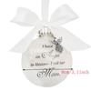 8cm Feather Ball I Have An Angel In Heaven I Call Her/Him Mom Dad Memorial Ornament Christmas Tree Hanging Ornaments Supplies