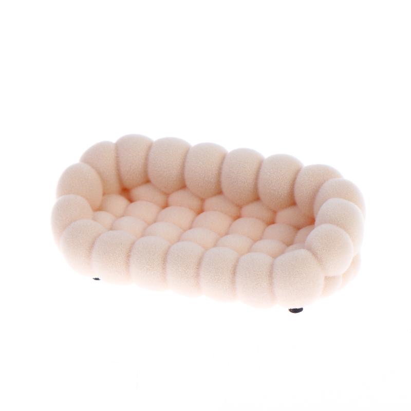 Dollhouse Simulation Cloud Sofa Model Dollhouse Living Room Furniture Decoration Dolls House Micro Scene Pretend Play Toys