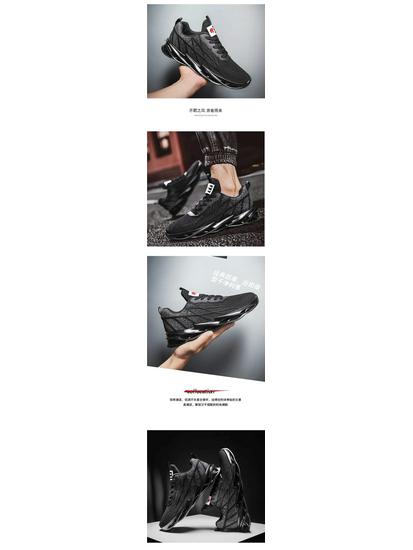 2025 Summer Korean Odor-Resistant Flyknit Men's Shock-Absorbing Breathable Sports Shoes