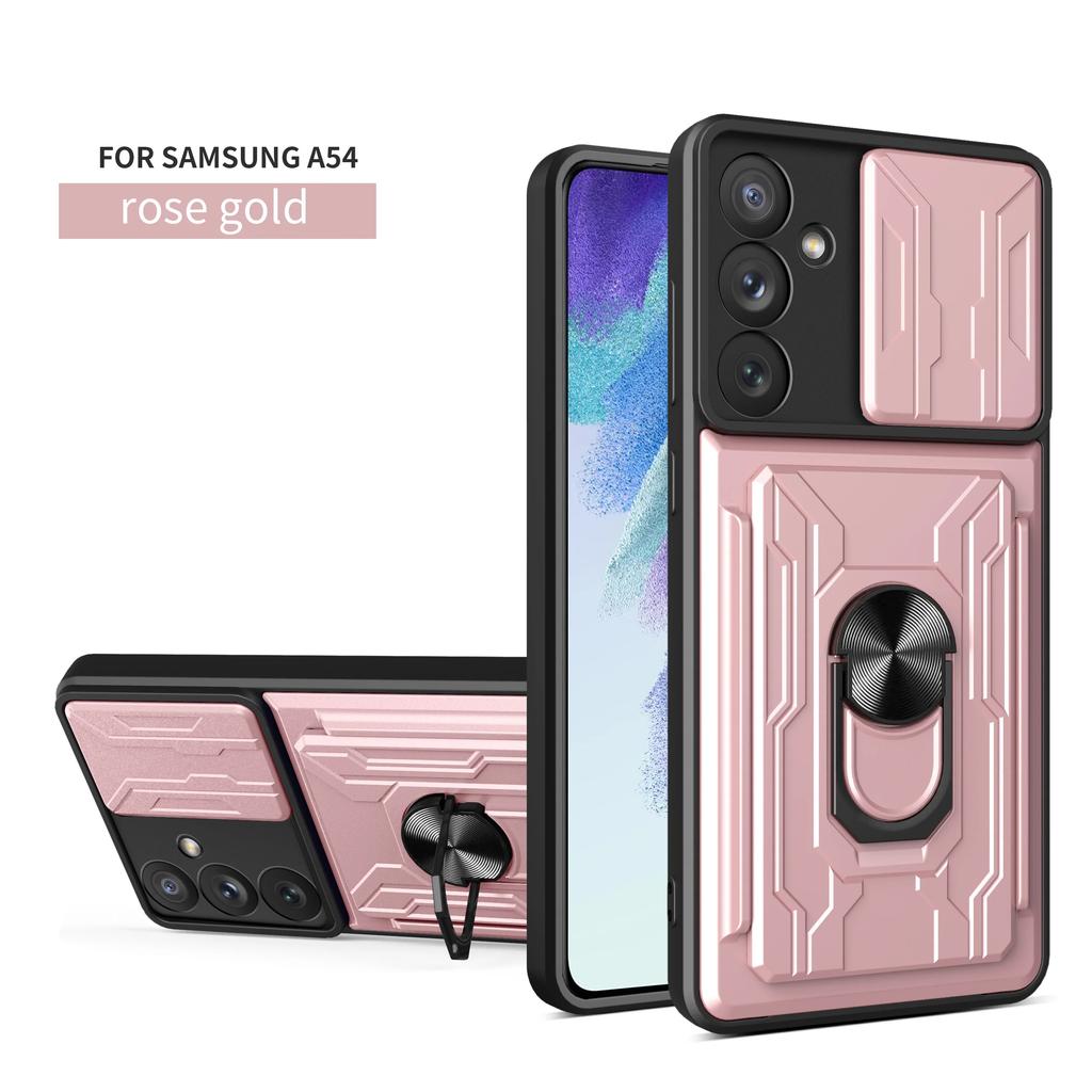 Shockproof Magnetic Case for Samsung Galaxy A06 A16 A15 A25 A35 A55 A14 A34 A54 A33 A53 A73 5G Card Pocket Holder Stand Cover
