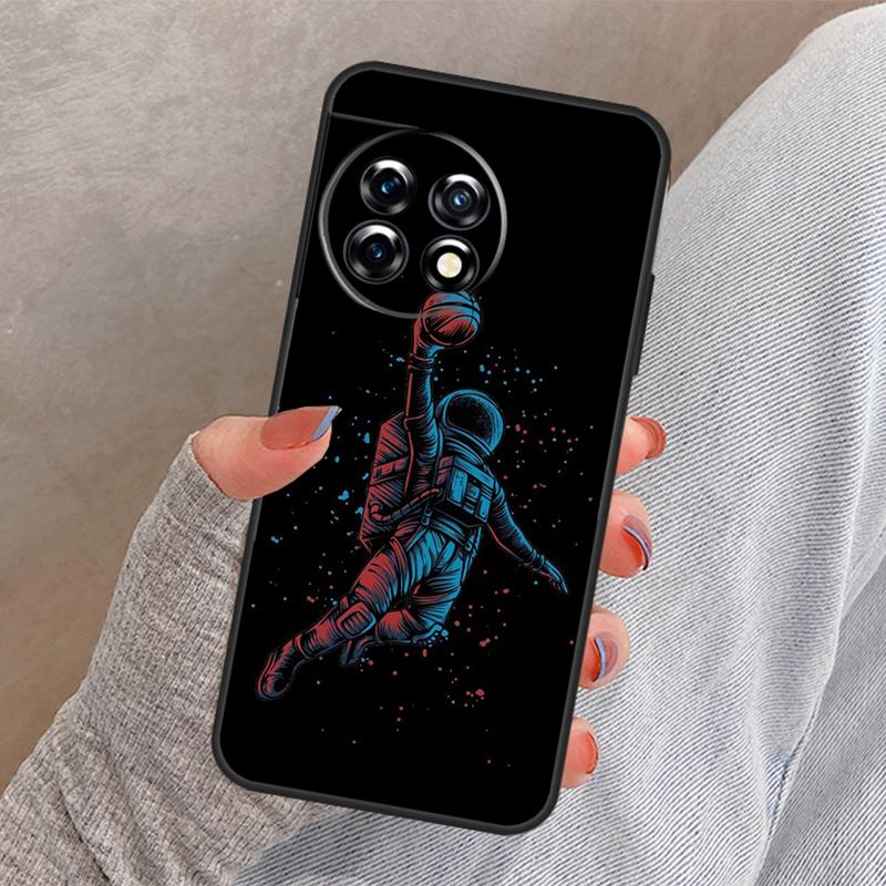Astronaut Slam Dunk Basketball Hülle für OnePlus 13R 13 12 12R 11 10 Pro 8T 10T OnePlus Nord 4 CE 2 3 Lite N10 N20 N30 Hülle
