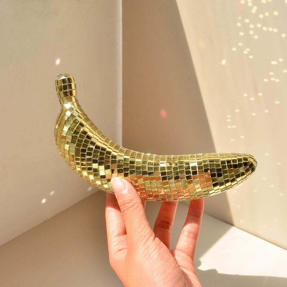 Fruit Shape Fake Fruit Ornament Exquisite Banana Shape Statue Creative Disco Ball Decor  Home Decor