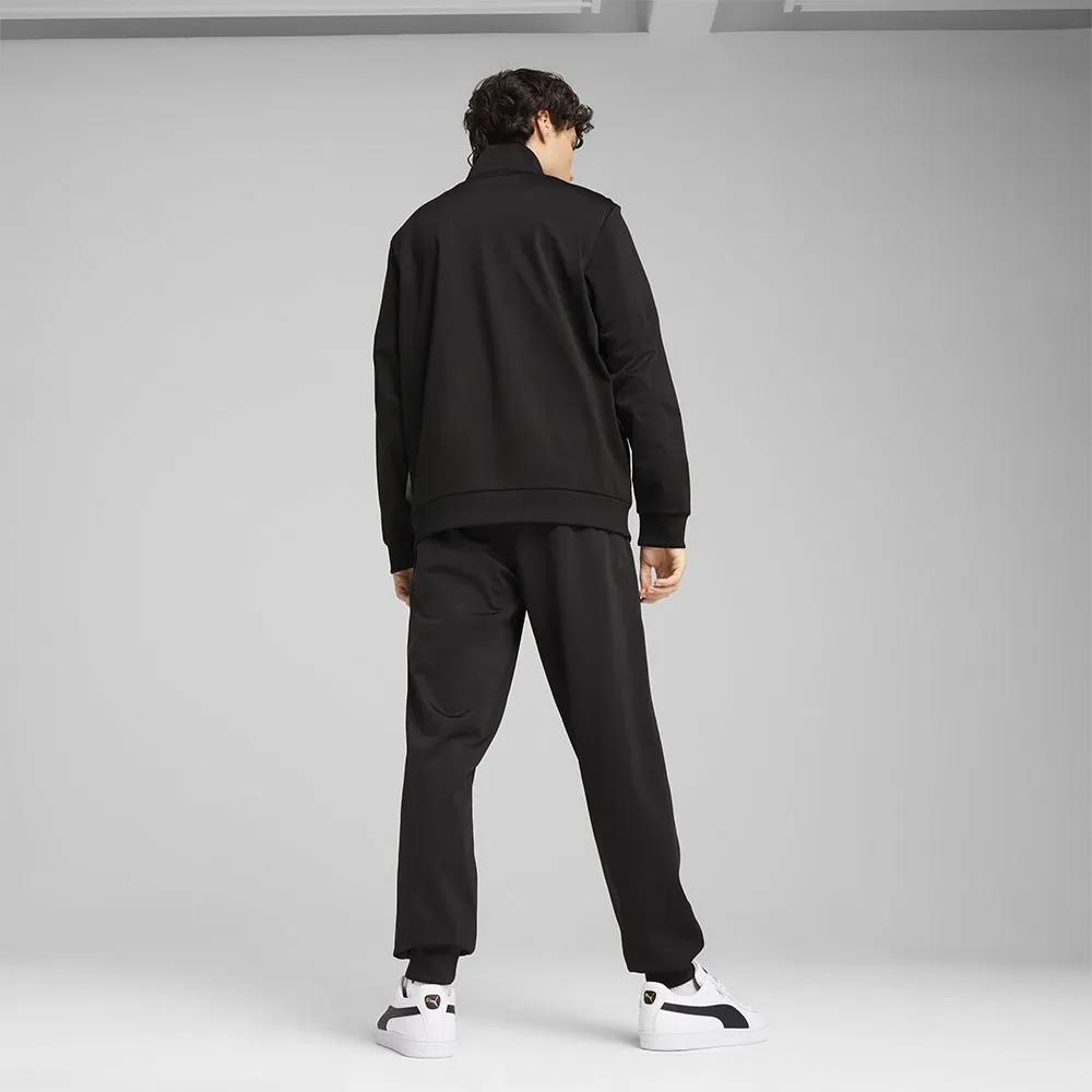 PUMA Poly Colorblock Tracksuit Full Zip High Collar Black