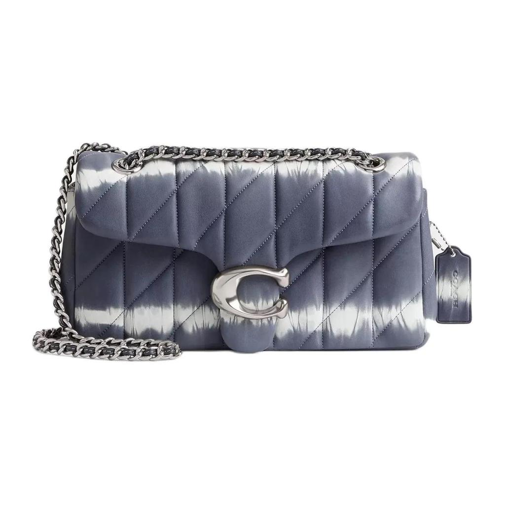 COACH Tabby Nappa Leather Shoulder Bag , Crossbody Bag Medium Women's Silver Midnight Marine Blue Multicolor (Unisex) Crossbody Bags