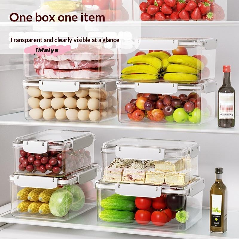 Fruit Storage Containers Fresh Food Containers Fridge Clear Fruit Organizer Refrigerator Multifunctional Meal Prep Lunch Box