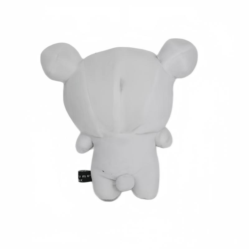 Black White Bear Rilakkuma Plush Toy Doll With Soft Furry Cartoon Cute Button Belly Design For Fans Collection And Daily Use