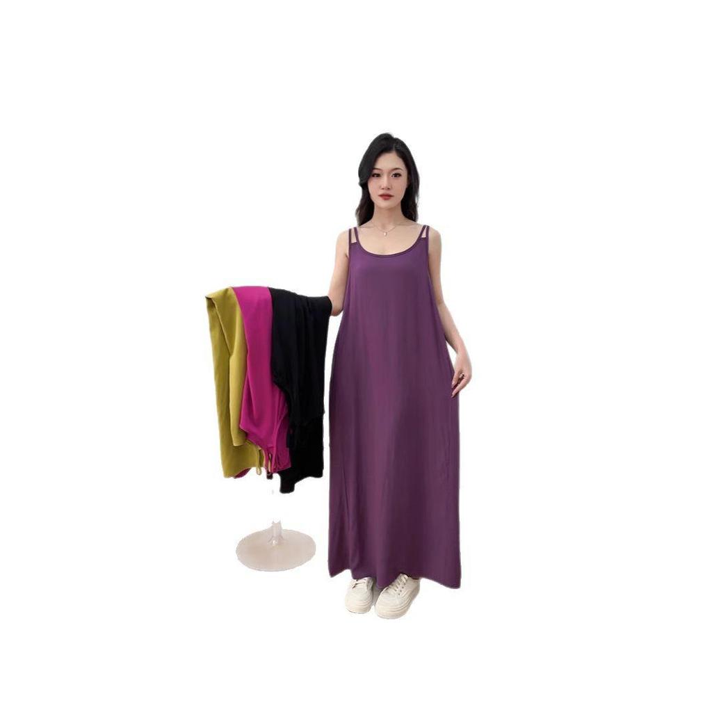 Cotton & Silk Summer Slimming Sleeveless Camisole Dress for Women - 2025 Collection