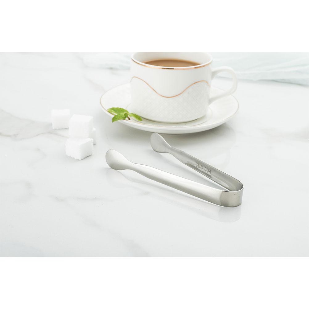 10PCS Stainless Steel Sugar Tongs Set Ice Cube Pliers Mini Serving Tongs