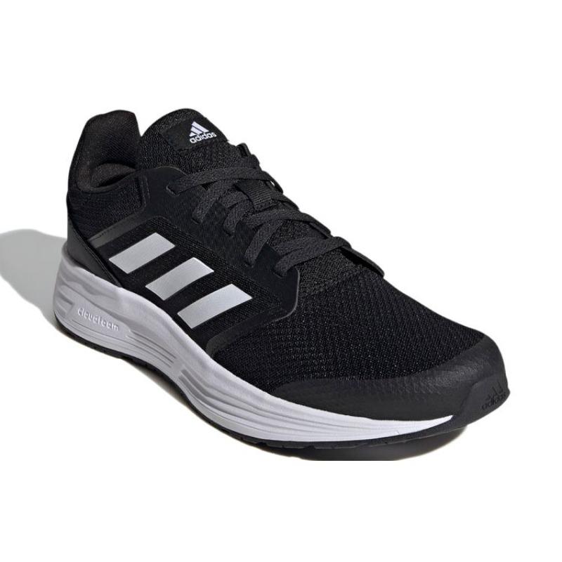 Adidas Galaxy 5 Mesh Breathable Comfortable Wear Resistant Lightweight Low Top Running Shoes Unisex Core Black Cloud White FW5717