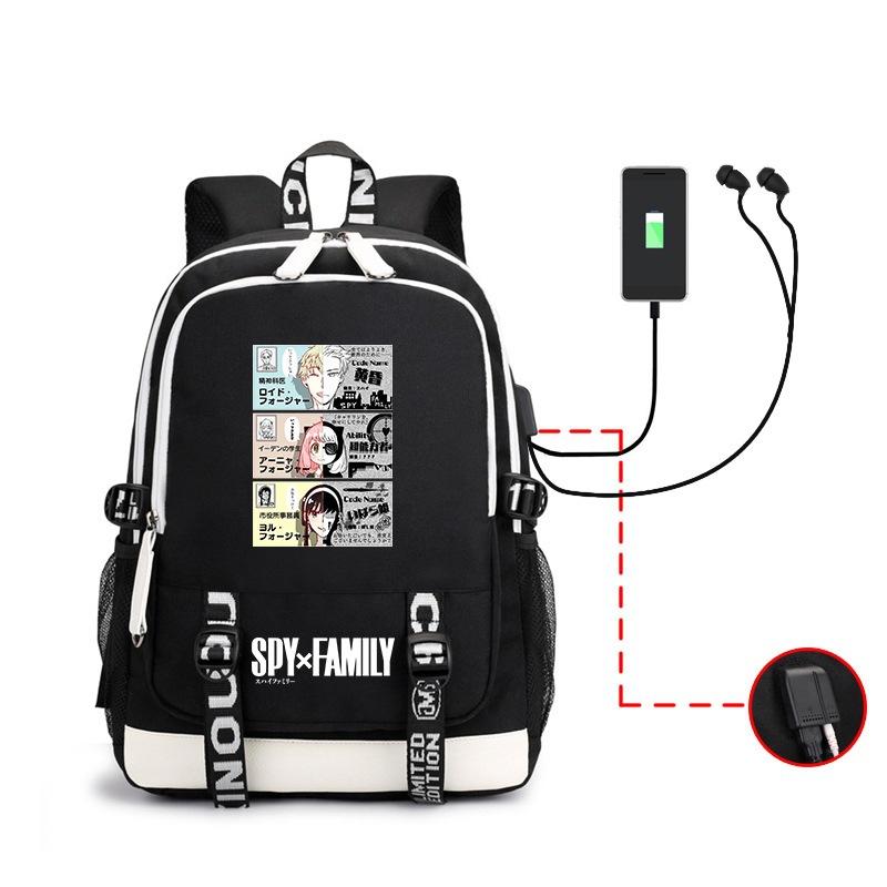 Riman, Spy Play House School Bag Usb Large Capacity Adult Double Shoulder Back
