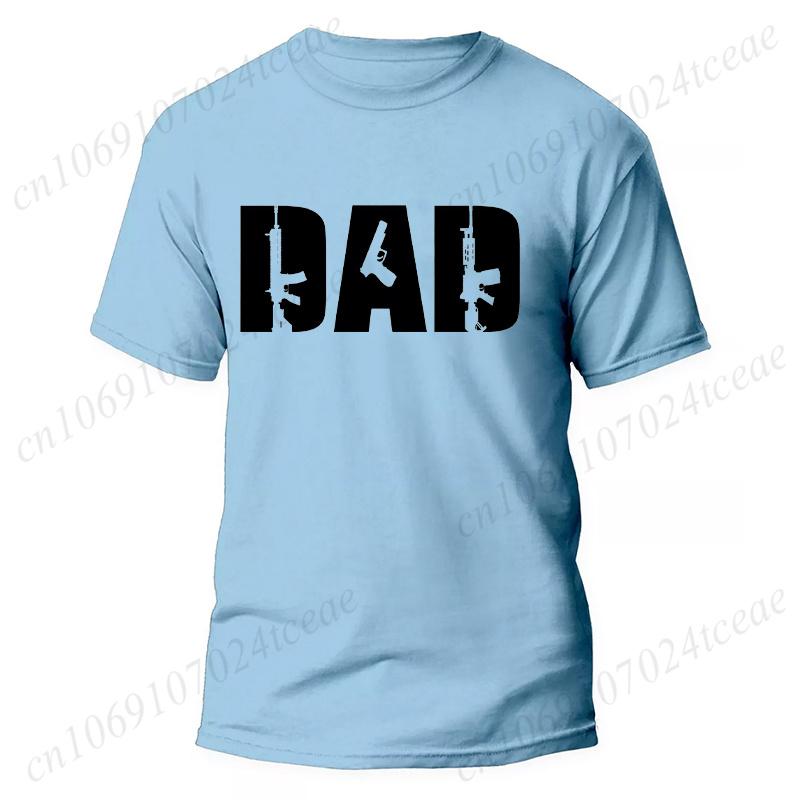 Dad Guns T-Shirt for Men Short Sleeve Tes Father's Day Gift Gun Lover Graphic Tops Harajuku Streetwear Oversized Male Clothing
