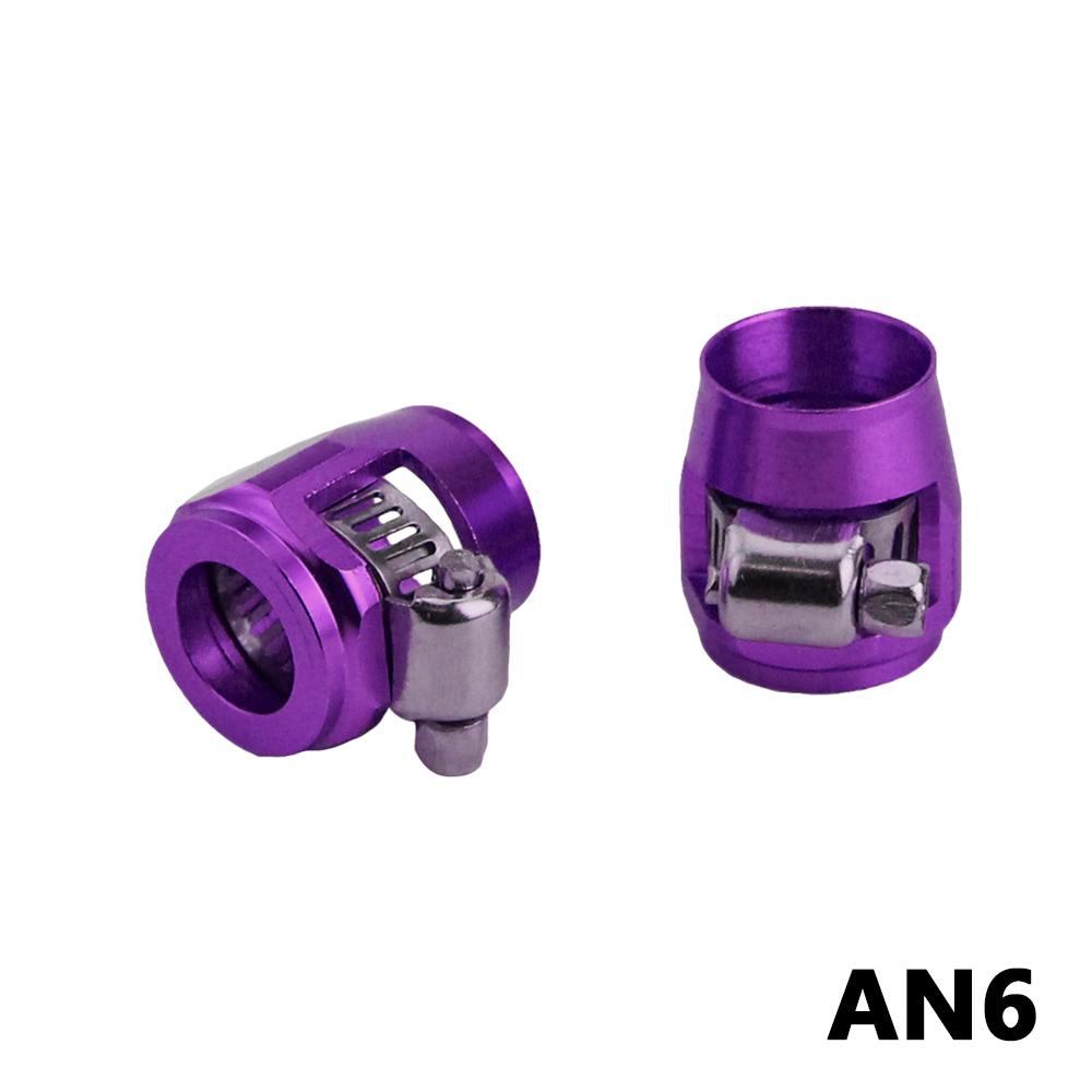 1lot=2pcs AN6 AN8 AN10 AN12 AN4 Hose Clamp End Fuel Pipe Clip Oil Water Tube Hose Fittings Hose Clamp Hose Clamp Fixing Clamp